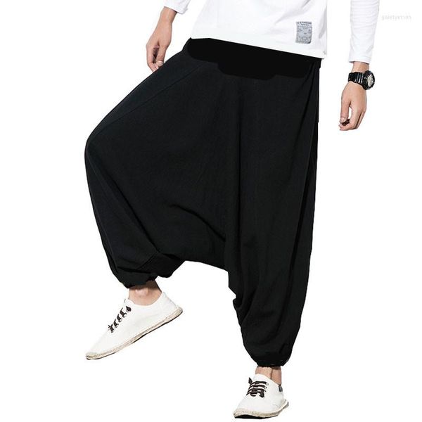 Calças masculinas de tamanho de rua de rua harém de harém de hip-hop virtão de algodão jogador de algodão largo calça nepal calça pantalon hombre 4xl 5xl
