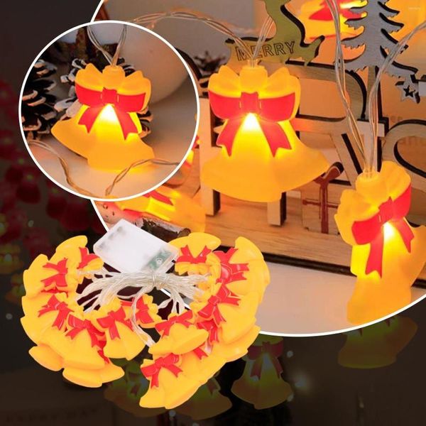 Lichterketten, 20 Lichter, glockenförmige Lichterkette, LED, batteriebetrieben, Märchen, 35 Mini-Weihnachtslichter, transparenter kurzer Strangdraht