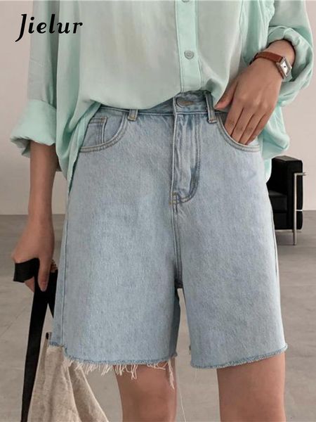 Frauenshorts Jielur Streetwear Biker Shorts Frauen koreanische Sommer -Baumwoll -Denim -Shorts Jeans High Taille Cool Short Feminino Chic 230328