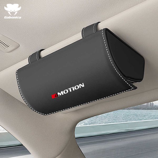 Casos de óculos de sol Sacos novos óculos de carro 4MOTION CASE OLHOS OLHOS CAIXA DE CAIXA DE ARMAZENAÇÃO PARA VOLKGEN TIGUAN MK2 4X4 GOLF Polo Tiguan Jetta Car Styling J230328