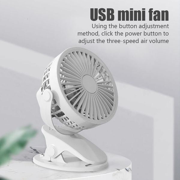 Altro Home Garden Mini ventilatore a mano portatile USB ricaricabile Mute Desktop Clip Outdoor Big Wind Baby Student Apparecchi di raffreddamento con batteria 230327