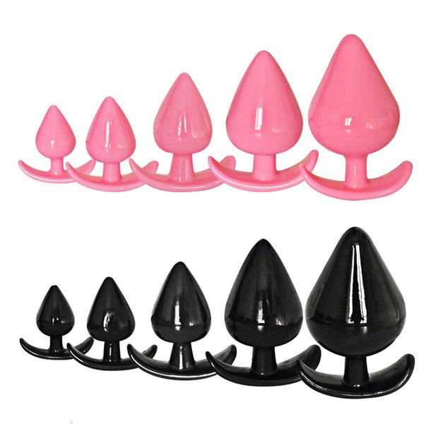 Analspielzeug 5 Stück Analplug Set Silikonperlen Butt Plug Anus Trainer Kit Prostatamassagegerät Männer Intim Erwachsene Sexspielzeuge für Frauen Homosexuell Paar 230327