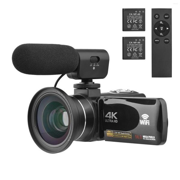 Videocamere Videocamera digitale 4K Videocamera WiFi Registratore DV 56MP 3.0