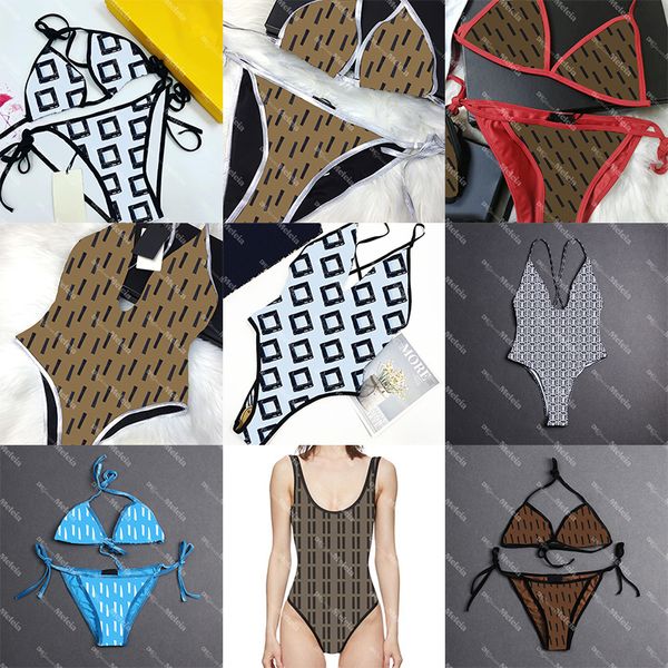 17 Stili Costumi da bagno con stampa vintage Costumi da bagno estivi per donna Fashion Letter Costume da bagno One Piece Abiti da spiaggia per feste sexy per donna