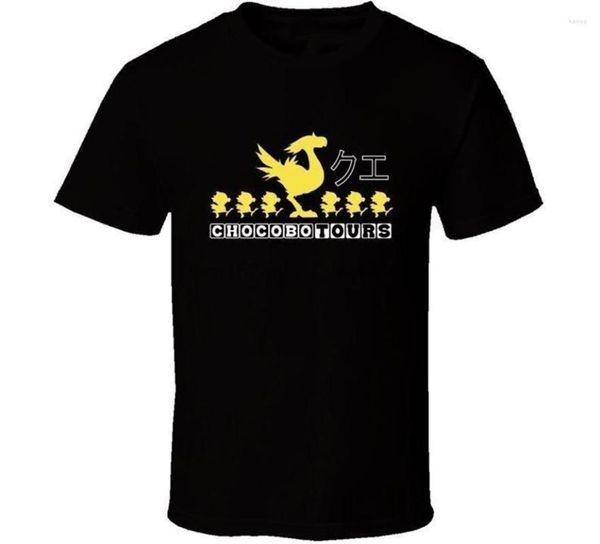 Erkek Tişörtleri Chocobo Turları Süper Seyahat Final Fantasy 7 Tribute Shirt Tişört Tişört Tişört Tee Yaz