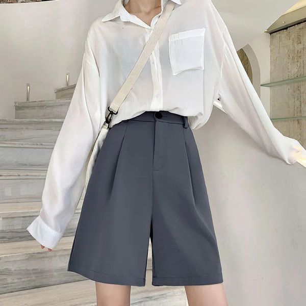 Женские шорты Rimocy, летние шорты большого размера для женщин, корейские свободные короткие брюки с высокой талией, женские универсальные однотонные шорты, женские 5XL 230328