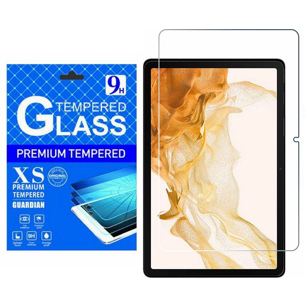 Klare Tablet-Displayschutzfolie aus gehärtetem Glas für Samsung Galaxy Tab S8 Ultra 14,6 x 900 x 906 x 800 x 700 x 706 11 S7 Plus 12,4 T970 S7 FE T730, kratzfeste Folie