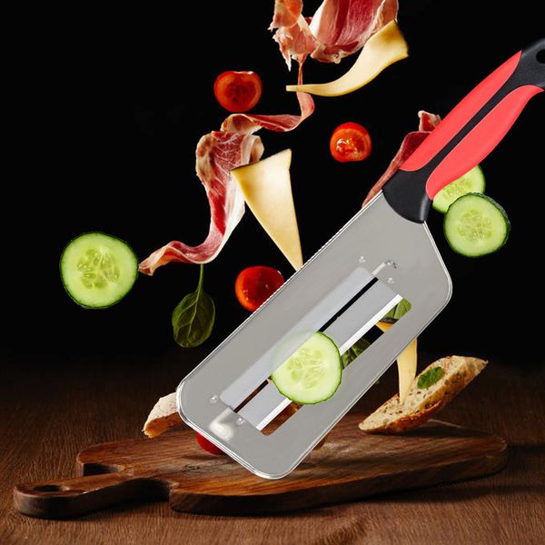 Ferramentas de vegetais de frutas Slicer de repolho Cetra Faca de cebola Double Slice Blade Flicer Slicer Facas de cozinha Faca escala de peixe Limpeza de Knive Kitchen Gadgets. 230328