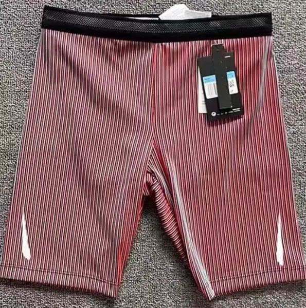 Pantaloni da uomo Atletica leggera Corsa Allenamento estivo Pantaloncini alti elastici Uomo e donna Traspirante Maratona Esame fisico Filettato Stretto 5 punti Corto o