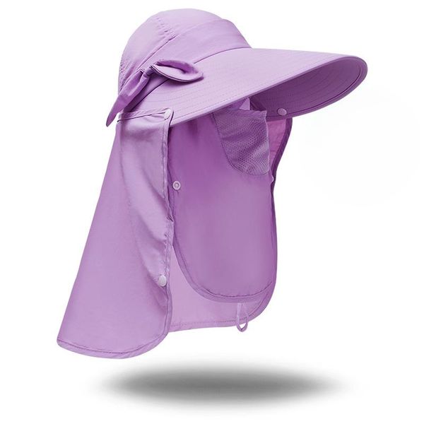 Cappelli a tesa larga Cappello da donna Outdoor Summer Sun Upf50 Pescatore con patta per il collo Secchio Traspirante Impermeabile Asciugatura rapida Accessorio per arrampicataLargo