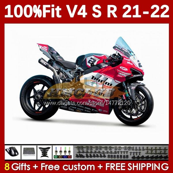 Moto Motorywork per Ducati Street Fighter Panigale V4S V4R V 4 V4 S R 21 22 2021 2022 Body 167No.101 V-4S V4-R V-4R V4-S 2018-2022 Carenti di stampaggio ad iniezione rossi Glossy