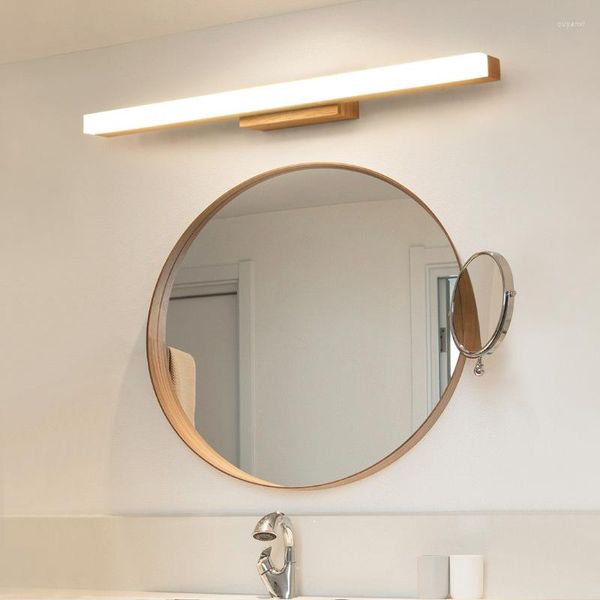 Lâmpadas de parede modernas espelhos nórdicos leves maquiagem de molho simples banheiro à prova d'água e anti-capa, acessórios para o banheiro