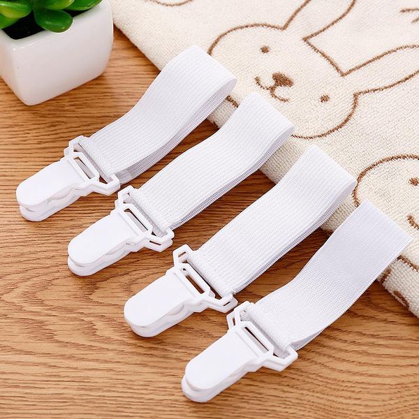 Kleidung Lagerung Kleiderschrank 4 Teile/satz Blatt Clips Elastische Greifer Gürtel Verschluss Bett Matratze Abdeckung Halter Heimtextilien Organisieren Gadgets Acce