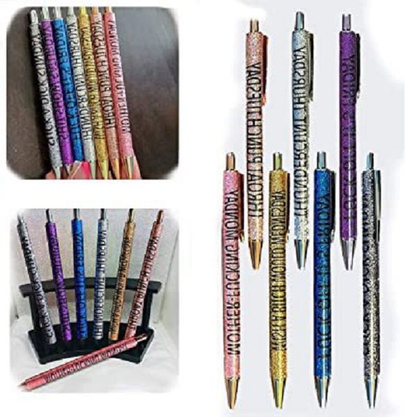 Yaratıcı 7 adet komik kalem l Beyaz kalem Yaratıcı Pilot Stylus dokunmatik kalem Kırtasiye Ofis Okulu Öğrenci Hediyesi