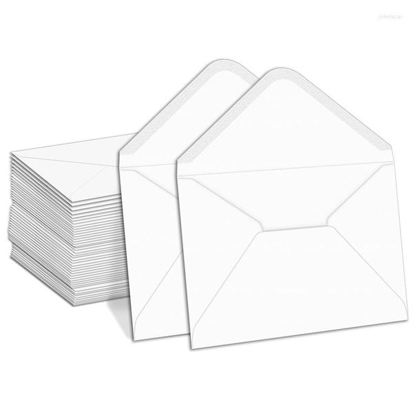 Wrap regalo 100 pezzi White buste busta di archiviazione per schede per annunci di nozze di invito baby shower blank