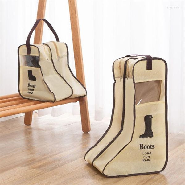 Bolsas de armazenamento Sapatos de salto alto portátil Organizador de chuva Longa Dirigir Botas de Rain Sapato de viagem à prova de viagem bolsas de zíper