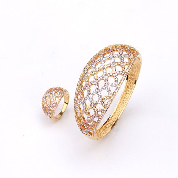 Brange Dragon Scale Mesh Bracelet Ring Elegante Ladies Hollo