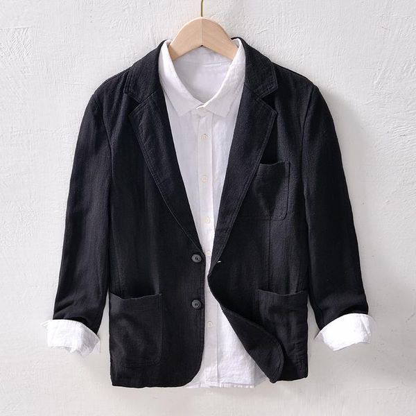 Jackets masculinos 2023 Spring Casual Blazer Men Men Suits Sold Cotton Linen PLUS TAMANHO DE CLARA VONTE DESLIGADO DESLIGADO