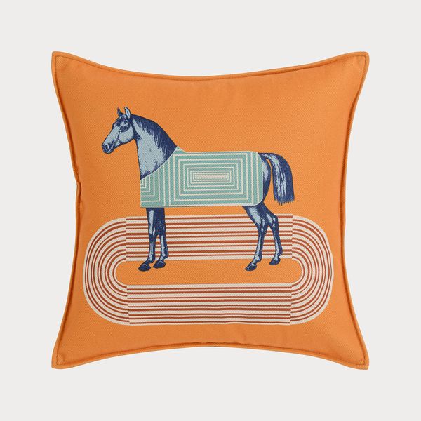 Top design de luxo dos desenhos animados cabeça de cavalo sofá de seda travesseiro decorativo fronha moda cadeira carro capa de almofada decoração de casa travesseiro