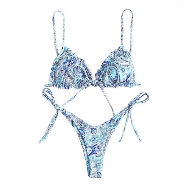 Costumi da bagno da donna Falbala High Women Push-Up Set Bikini Costume da bagno Costume da bagno Costumi da bagno Tankinis Ragazze Girasole Pagliaccetto Taglia 14