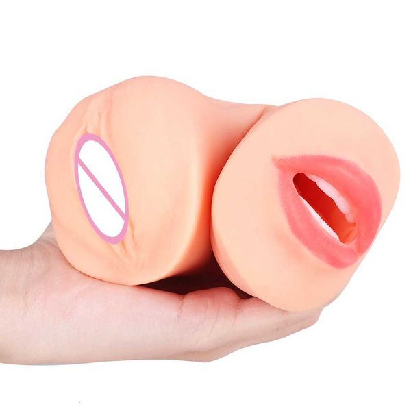 Massagegerät Sexspielzeug Masturbator E80 Doppelpunkt umgekehrte Form S-förmige Nase männlich Flugzeug Tasse Erwachsenenbedarf kann