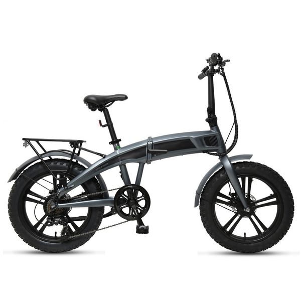 20 ''*4,0 Bicicleta elétrica de pneus gordos 48V/500W Bike dobrável elétrico com freios a disco de liga dianteira e traseira