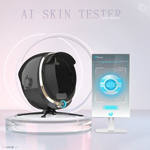 Melhor venda em casa Uso em casa 3D Analisador de pele Facial Dispositivo Portátil Scanner Skinzer Analyzer Máquina de 21.5 polegadas Tela