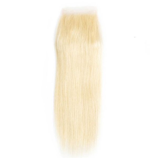 Lace Perücken 5 * 5 Seidentop Spitzenverschluss Aschblond Silikon Seidenbasis Echthaar Spitzenverschluss mit Babyhaar Remy Echthaar # 613 230329