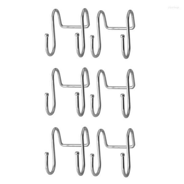 Hooks Premium 6er-Pack Dual S-förmiger Edelstahl für Zuhause, Büro, Bad, Mantel, Handtuchhalter, Küchenhalter (6er-Pack)