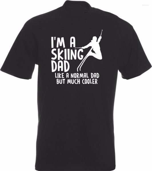 Herren-T-Shirts 2023 Sommer männlich O-Ansatz Ich bin ein Skater-Vater-Skifahrer Cooler Vater-Hemd-Baumwollmarken-Kleidungsoberteile