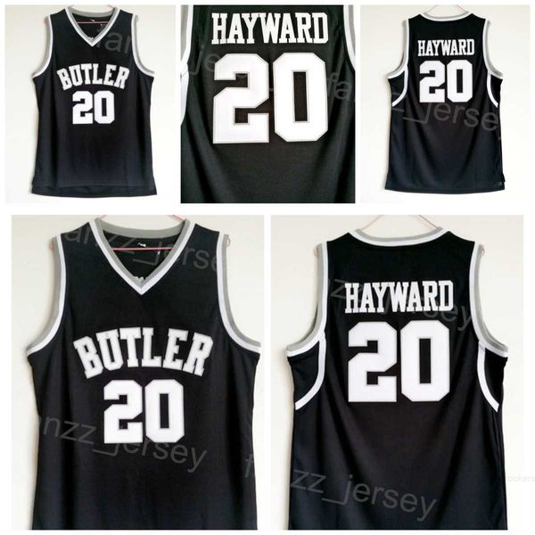 Butler College Gordon Hayward Jersey 20 Man Basketball University Shirt All Cucited Team Color Black For Fan Sport Pure Cotton Sales NCAA