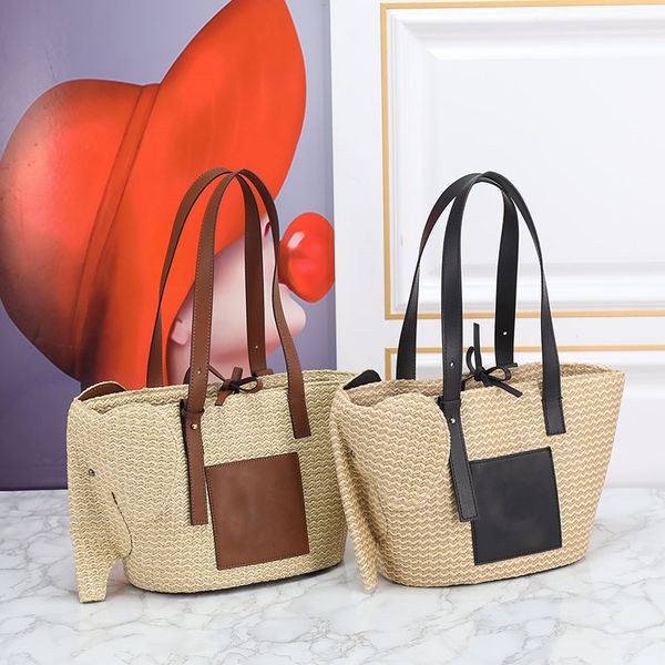 Designers sacos de praia estilo clássico moda bolsas femininas bolsa de ombro de luxo de alta qualidade pura mão tecida sacos palha compras férias verão bolsas tecidas