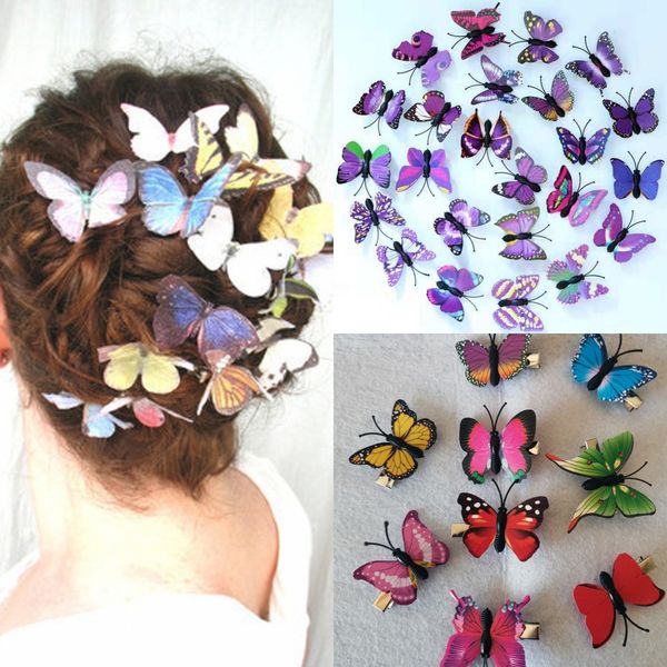 Butterfly Hair Clip Bridal Wedding Fascinators Girls Ladies Faixa da cabeça Pinos de cabelo Prom Fascinator Acessórios para a cabeça infantil Crianças fotos de fotos