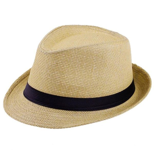 Cappelli a tesa larga Donna Bambini Cappellini jazz estivi Cappello da sole Tinta unita casual Panama Blocco di paglia Protezione UV