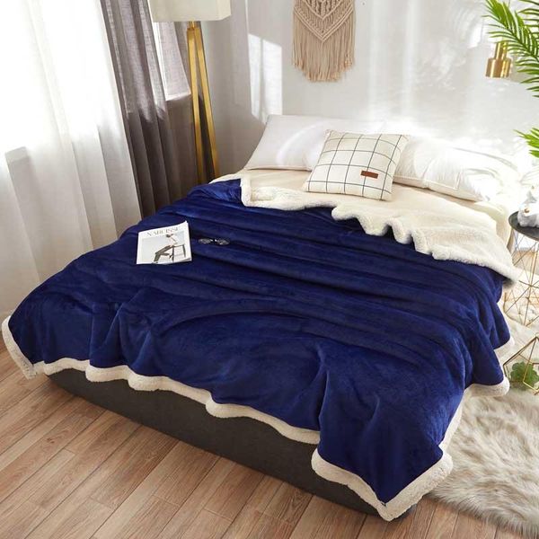 Cobertores engrossam Cordeiro Cashmere Bedding