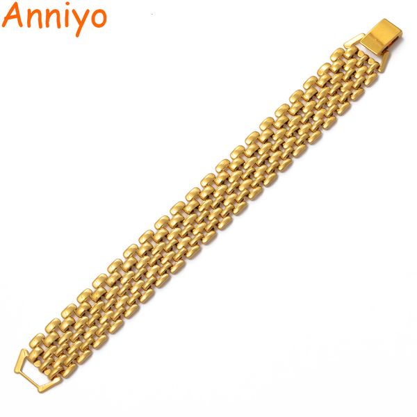 Bracelets de charme Anniyo Men Bracelete Color Gold e Jóias de cobre Balão por atacado para mulheres Africanas Cadeias de mão Árabe Oriente Médio #004802 230328