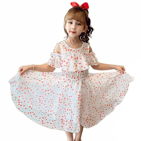 Vestido de menina vestido garota vestido colorido para meninas vestido de festa de verão para crianças roupas adolescentes 6 8 10 12 14 p230327
