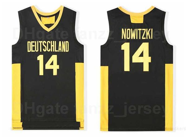 Man Moive Deutschland 14 Dirk Nowitzki Jersey Basketball University Team Farbe Schwarz Aufgenäht Atmungsaktive Reine Baumwolle Sport Alle Nähte Hervorragende Qualität