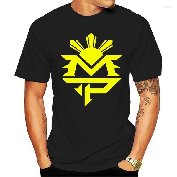 T-shirt da uomo T-shirt con logo Manny Pacquiao nera taglia S-5XL