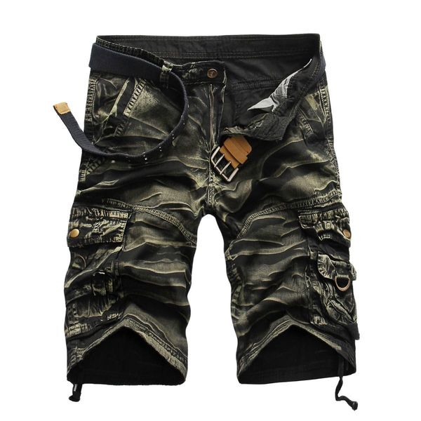 Short short de verão shorts de carga de verão masculino de camuflagem legal algodão casual calças curtas roupas de marca de marca confortável masculino shorts de carga sem cinto 230329