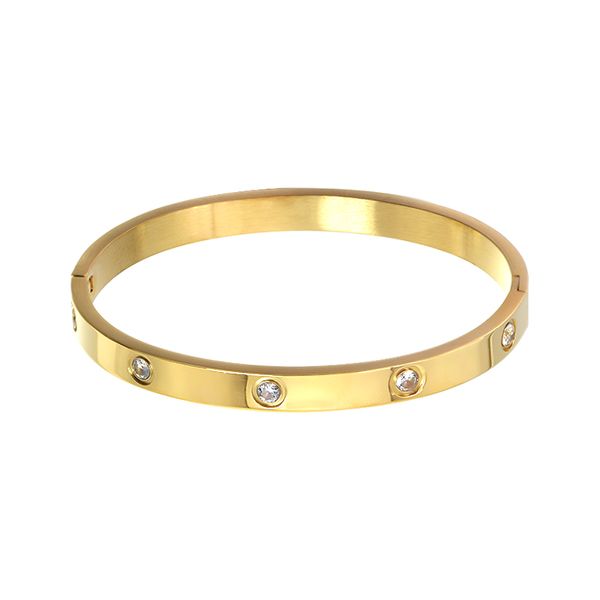 HBP Bracciale iniziale di lusso Gioielli di design Donna Bracciale rigido in oro Bracciale rigido in argento massiccio indiano alla moda Bracciale rigido con ciondoli Bracciale in cristallo Tennis oggi