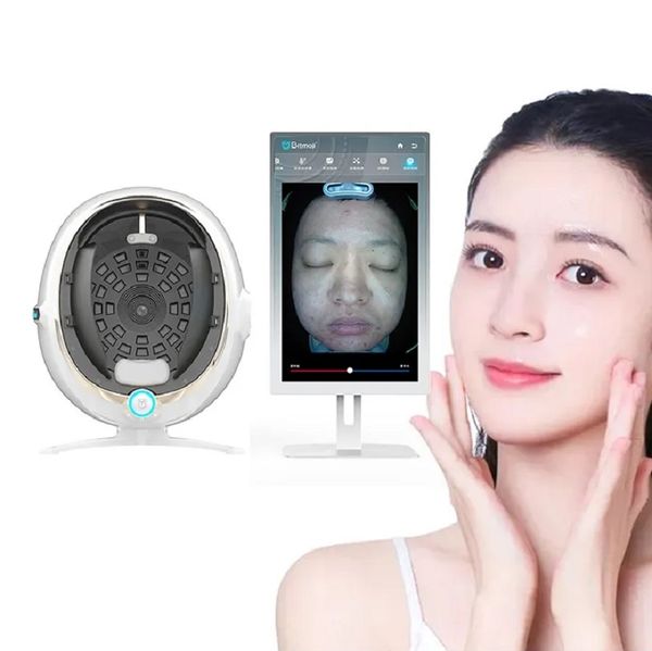Новая технология Skin Tester 8 Spectrum Digital UV -анализ машины 3D уход за лицом