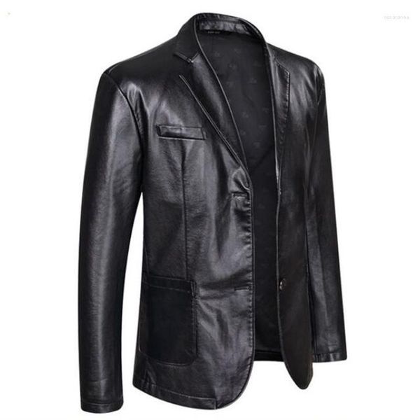 Abiti da uomo Uomo Blazer Giacche Giacca in pelle PU Abito moda Capispalla uomo Taglie forti 5XL 6XL 7XL