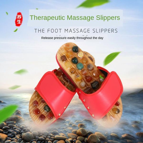 Slippers Acupuncture Point Health Foot Tratamento Massagem em banheiro em casa Men e sandálias femininas personalizadas para