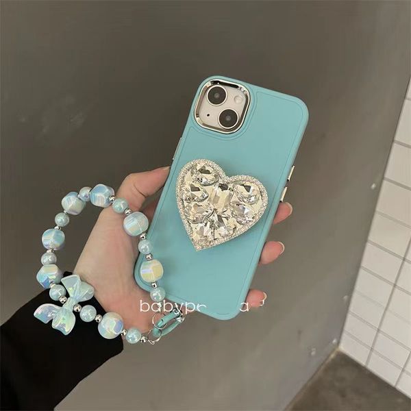 2023Designer Case de telefone Luxo Love Heart com diamante adequado para iPhone 14 13 12 Pro Max 11 12 14Plus x xs xr xsmax 7 8 Plus Caso de proteção contra queda