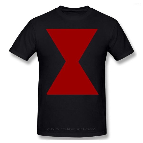 T-shirt da uomo T-shirt moda per uomo Vedova in cotone nero Film Natasha Romanoff Camicia 6XL Divertente Taglie forti