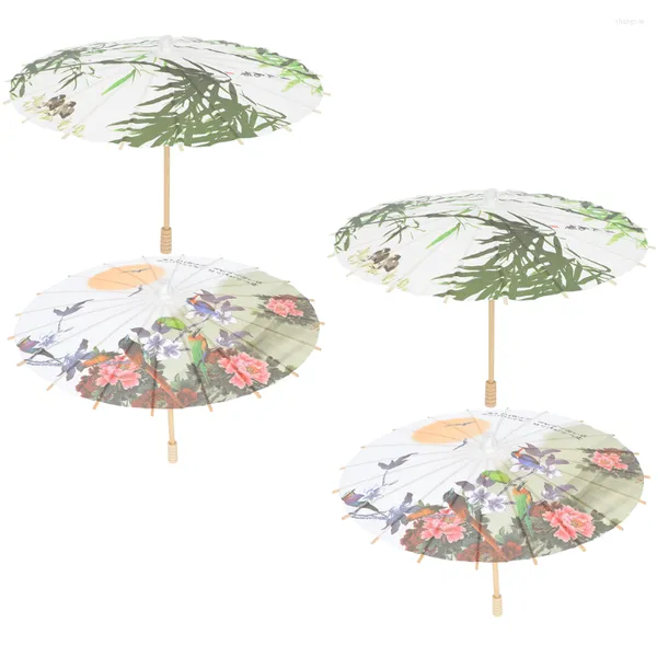 Зонтичные зонтичные зонтики Parsol Paper Silk китайский танцевальный свадебный винтажный винтажный японский декоративное классическое солнце белое восточное масло с маслом