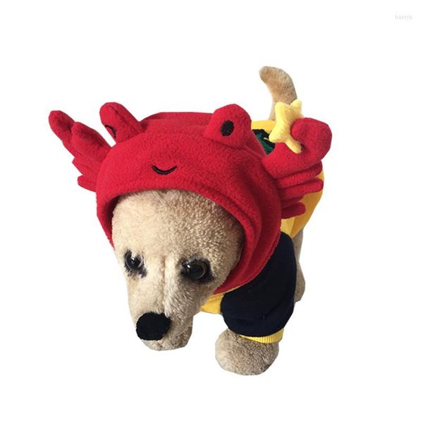 Abbigliamento per cani Divertente Natale Aragosta rossa Granchio Cappello per animali marini Accessorio per costume Berretto per cani da compagnia Regalo Felice anno