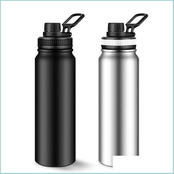 Бутылки с водой в недостатке спортивные термос бутылки с большой емкостью из нержавеющей стали.