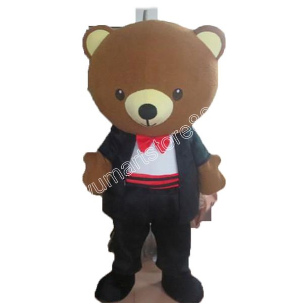 Взрослый размер свадебный медведь костюмы анимированная тема мультипликационная талисмана персонаж Хэллоуин карнавальный костюм вечеринки